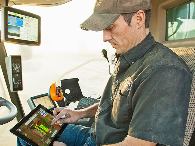 Tom Stoy is tasked with keeping the technology capabilities at Stoy Farms up-to-date. Technology brings valuable decision-making information to his fingertips. (Progressive Farmer photo by Dave Charrlin)
